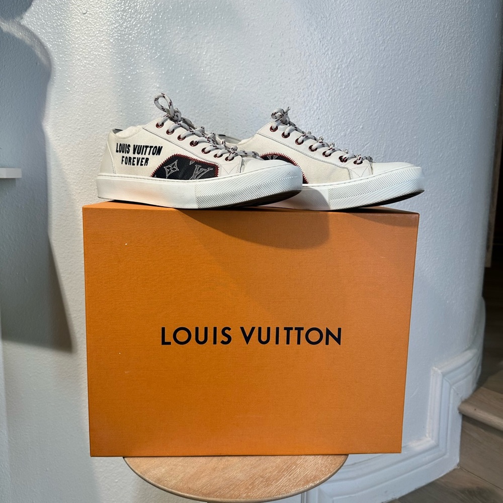 Louis Vuitton Cream and Black Sneakers